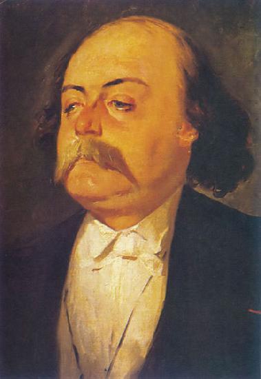 Pierre Francois Eugene Giraud Gustave Flaubert vers oil painting image